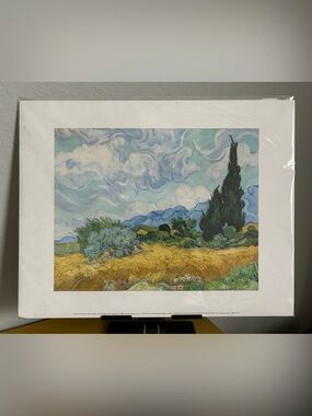 Van Gogh A Wheatfield with Cypresses Print